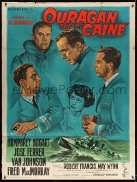 8b662 CAINE MUTINY style B French 1p 1954 art of Bogart, Ferrer, Johnson & MacMurray by Arnstam!