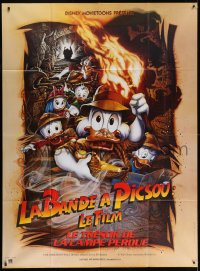 8b708 DUCKTALES: THE MOVIE French 1p 1991 Walt Disney, Scrooge McDuck, cool adventure art by Drew!