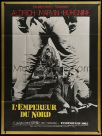 8b715 EMPEROR OF THE NORTH POLE French 1p 1973 Lee Marvin, Ernest Borgnine, different train image!