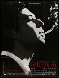 8b746 GAINSBOURG French 1p 2010 biography of the great French singer, cool smoking close up!