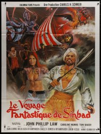8b753 GOLDEN VOYAGE OF SINBAD French 1p 1975 Ray Harryhausen, cool different fantasy art!