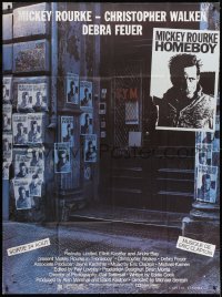 8b775 HOMEBOY advance French 1p 1988 cool different art of boxer Mickey Rourke on posters!