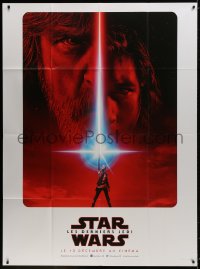 8b817 LAST JEDI teaser French 1p 2017 Star Wars, incredible sci-fi image of Hamill, Driver & Ridley!