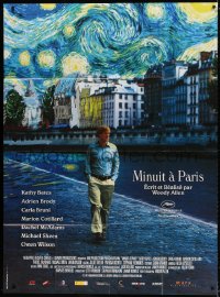 8b835 MIDNIGHT IN PARIS French 1p 2011 cool image of Owen Wilson under Van Gogh's Starry Night!