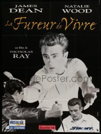 8b891 REBEL WITHOUT A CAUSE French 1p R1990s Nicholas Ray, great different images of James Dean!