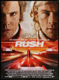 8b901 RUSH French 1p 2013 cool close up of Chris Hemsworth as F1 driver James Hunt!