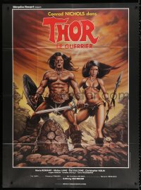 8b948 THOR THE CONQUEROR French 1p 1983 Conan rip-off, cool different sword & sorcery art!