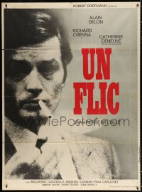 8b963 UN FLIC French 1p 1972 Jean-Pierre Melville's Un Flic, close up of smoking Alain Delon!