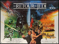 8b567 RETURN OF THE JEDI French 2p 1983 George Lucas classic, different montage art by Michel Jouin