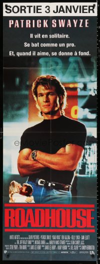 8b589 ROAD HOUSE French door panel 1990 Patrick Swayze is the best bouncer in the business!