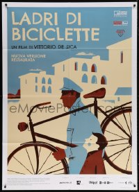 8b101 BICYCLE THIEF Italian 1p R2019 Vittorio De Sica's classic Ladri di biciclette, Ayestaran art!