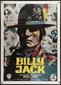 8b103 BILLY JACK Italian 1p 1971 Tom Laughlin, Delores Taylor, great different Ermanno Iaia art!
