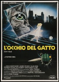 8b120 CAT'S EYE Italian 1p 1985 Stephen King, Drew Barrymore, cool different art by Enzo Sciotti!