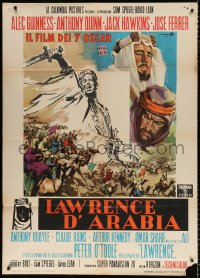 8b172 LAWRENCE OF ARABIA Italian 1p 1963 David Lean classic, Peter O'Toole, cool Cesselon art!