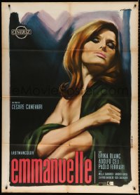 8b177 MAN FOR EMMANUELLE Italian 1p 1969 Giorgio Olivetti art of sexy Erika Blanc, very rare!