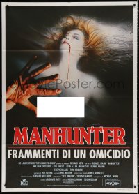 8b180 MANHUNTER Italian 1p 1987 Hannibal Lector, Red Dragon, different Enzo Sciotti horror art!