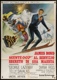 8b192 ON HER MAJESTY'S SECRET SERVICE Italian 1p R1970s Lazenby's only Bond, McGinnis/McCarthy art!