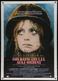 8b200 PRIVATE BENJAMIN Italian 1p 1981 funny image of depressed soldier Goldie Hawn!