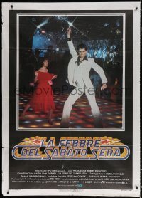 8b209 SATURDAY NIGHT FEVER Italian 1p 1978 disco dancers John Travolta & Karen Lynn Gorney!