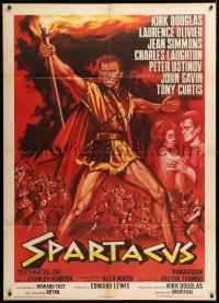 8b223 SPARTACUS Italian 1p R1960s classic Stanley Kubrick & Kirk Douglas epic, cool artwork!