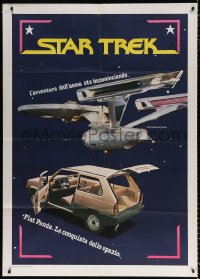 8b225 STAR TREK Italian 1p 1980 wacky tie-in comparing the Fiat Panda to the Enterprise, rare!