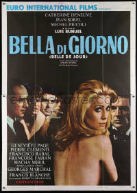 8b009 BELLE DE JOUR Italian 2p 1967 Luis Bunuel, close up of sexy naked Catherine Deneuve!