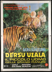 8b016 DERSU UZALA Italian 2p 1976 Akira Kurosawa Oscar winner, different Ciriello tiger art!