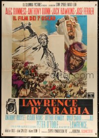 8b041 LAWRENCE OF ARABIA style B Italian 2p 1963 David Lean classic, cool different art by Cesselon!