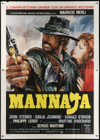 8b043 MAN CALLED BLADE Italian 2p 1979 Sergio Martino's Mannaja, cool spaghetti western art!