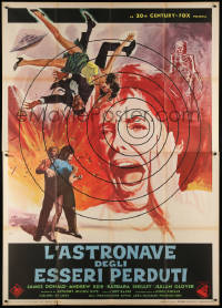 8b058 QUATERMASS & THE PIT Italian 2p 1968 English Hammer sci-fi, cool intense artwork, rare!