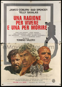 8b061 REASON TO LIVE, A REASON TO DIE Italian 2p 1972 Savalas, Coburn & Spencer, Casaro noose art!