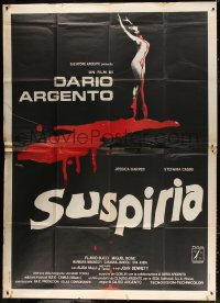 8b072 SUSPIRIA Italian 2p 1977 Dario Argento, Almoz art of nude woman dancing in blood, very rare!