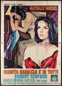 8b074 THIS PROPERTY IS CONDEMNED Italian 2p 1966 different art of sexy Natalie Wood by Ercole Brini