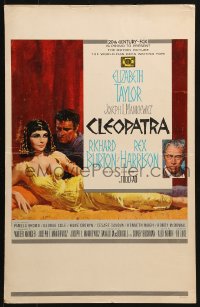 8b295 CLEOPATRA roadshow WC 1963 Elizabeth Taylor, Richard Burton, Rex Harrison, Howard Terpning art!
