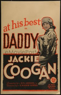 8b300 DADDY WC 1923 great art of young Jackie Coogan carrying a pig, ultra rare!