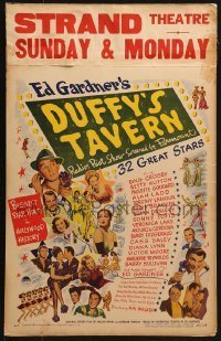 8b310 DUFFY'S TAVERN WC 1945 art of Paramount's biggest stars including Lake, Ladd & Crosby!