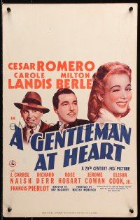 8b331 GENTLEMAN AT HEART WC 1942 bookie Cesar Romero, lovely Carol Landis & young Milton Berle!