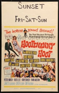 8b358 HOOTENANNY HOOT WC 1963 Johnny Cash and a ton of top country music stars!