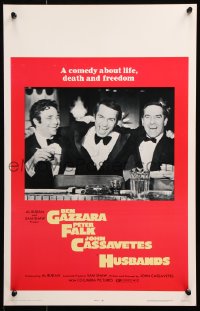 8b362 HUSBANDS WC 1970 Ben Gazzara, Peter Falk & John Cassavetes in tuxedos at bar!