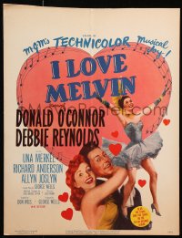 8b364 I LOVE MELVIN WC 1953 great romantic art of Donald O'Connor & Debbie Reynolds!