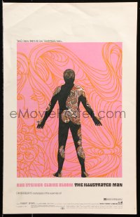 8b368 ILLUSTRATED MAN WC 1969 Ray Bradbury, cool artwork of tattooed Rod Steiger!