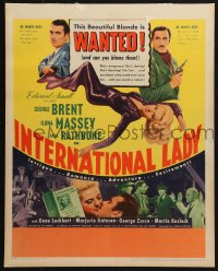 8b371 INTERNATIONAL LADY WC 1941 George Brent, Basil Rathbone, sexy Ilona Massey is dangerous!