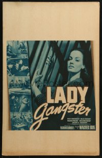 8b386 LADY GANGSTER WC 1942 close up of sexy smoking bad girl Faye Emerson behind bars!