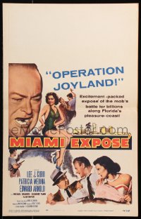 8b413 MIAMI EXPOSE WC 1956 Lee J. Cobb, expose of the mob's battle on Florida's pleasure-coast!