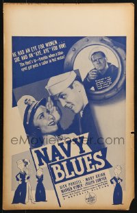 8b423 NAVY BLUES WC 1937 sailors Dick Purcell, Mary Brian & Warren Hymer + cartoon art!