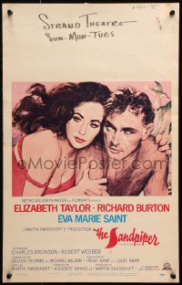 8b469 SANDPIPER WC 1965 great romantic close up art of Elizabeth Taylor & Richard Burton!