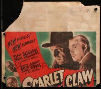 8b472 SCARLET CLAW INCOMPLETE WC 1944 Basil Rathbone as Sherlock Holmes, Nigel Bruce as Watson!