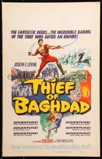 8b517 THIEF OF BAGHDAD WC 1961 daring Steve Reeves does fantastic deeds & defies an empire!