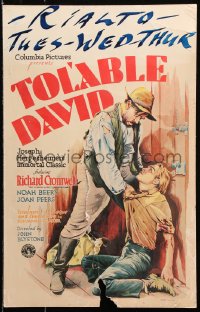 8b527 TOL'ABLE DAVID WC 1930 great Spicker art of Noah Beery tormenting Richard Cromwell!