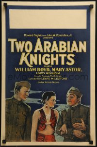 8b538 TWO ARABIAN KNIGHTS WC 1927 art of Mary Astor with William Boyd & Louis Wolheim, ultra rare!